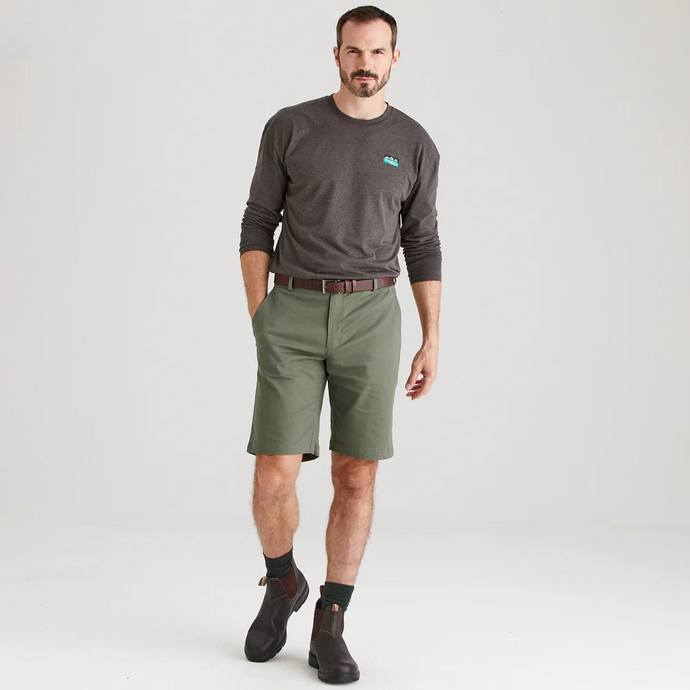 Ridgeline Mens Waxham Shorts #colour_khaki-green