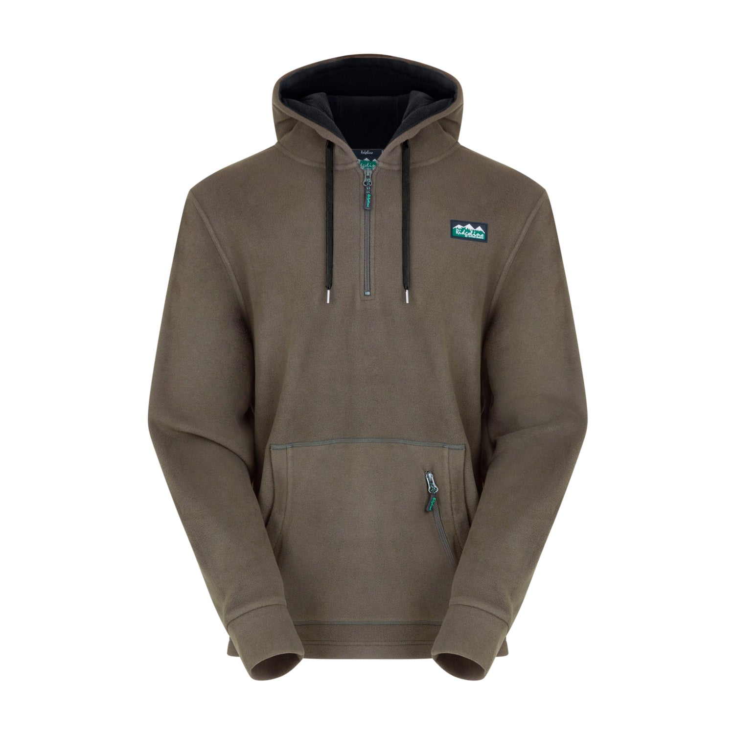 Ridgeline Ballistic Long Sleeved Fleece Hoodie #colour_smokey-olive