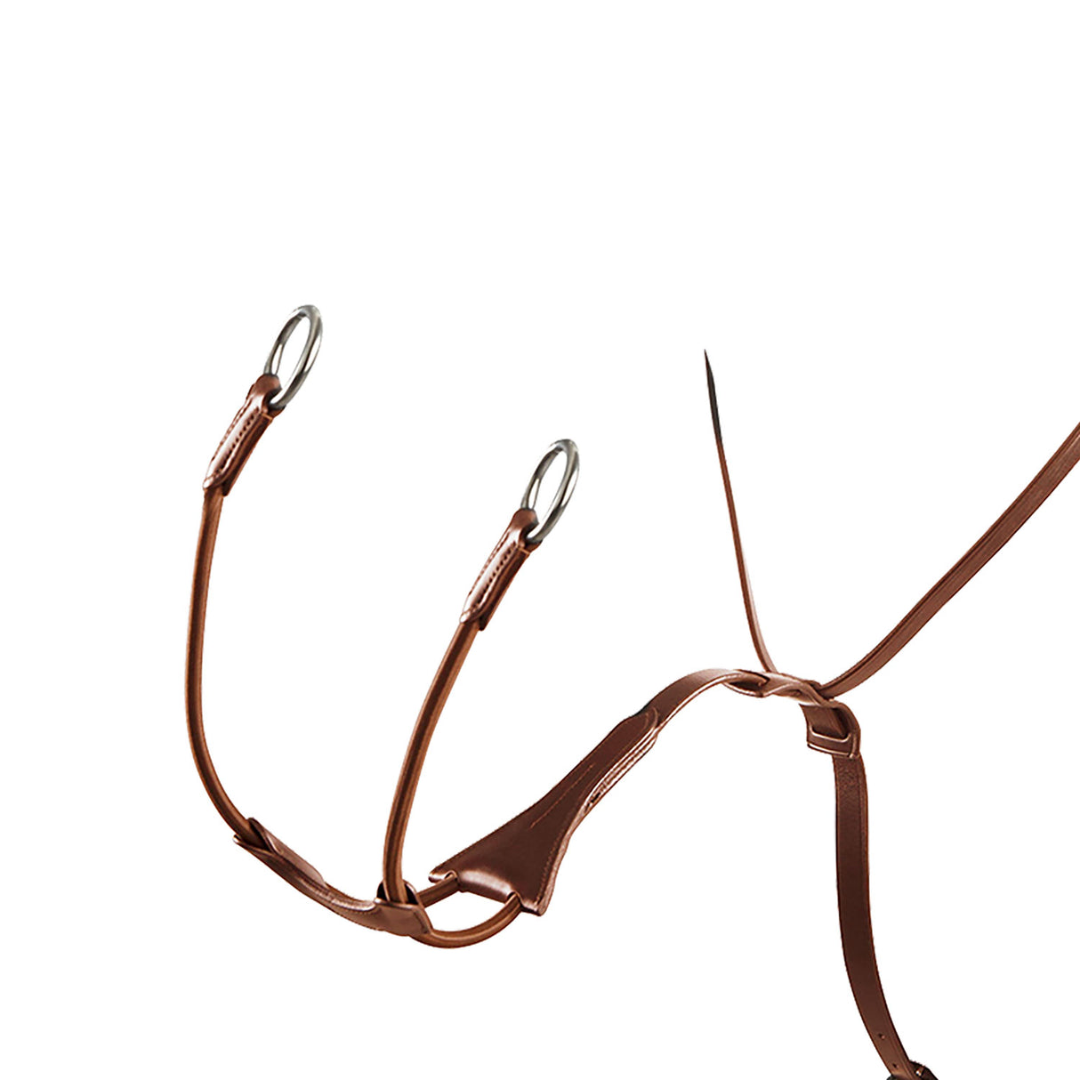 Equestro Tanned Leather Collier Martingale #colour_cognac