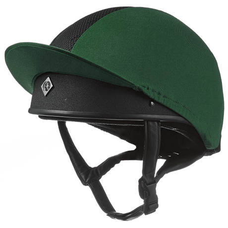 Charles Owen Pro II Vented Hat Silk #colour_bottle-green