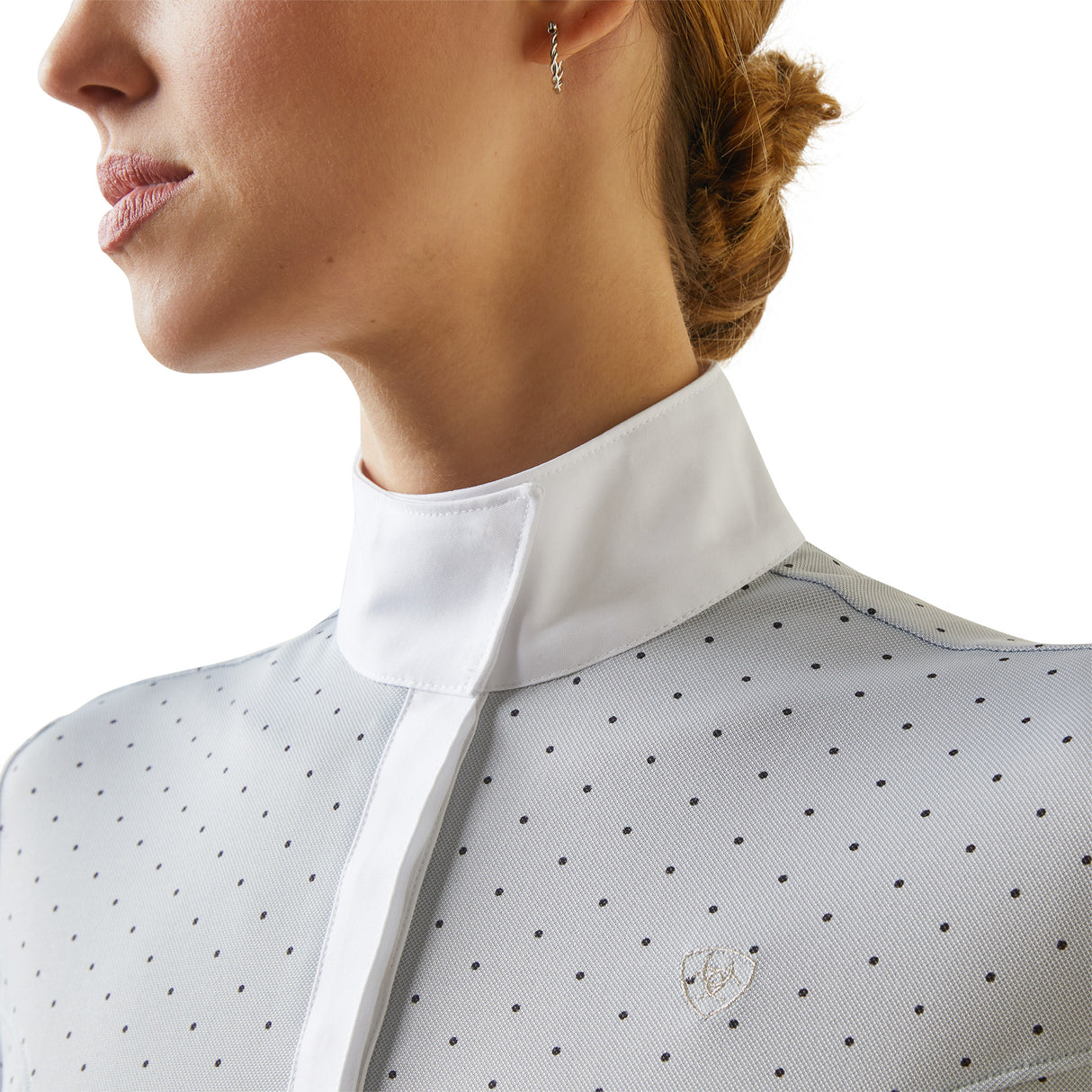 Ariat Women's Aptos Show Shirt #colour_pearl-grey-dot