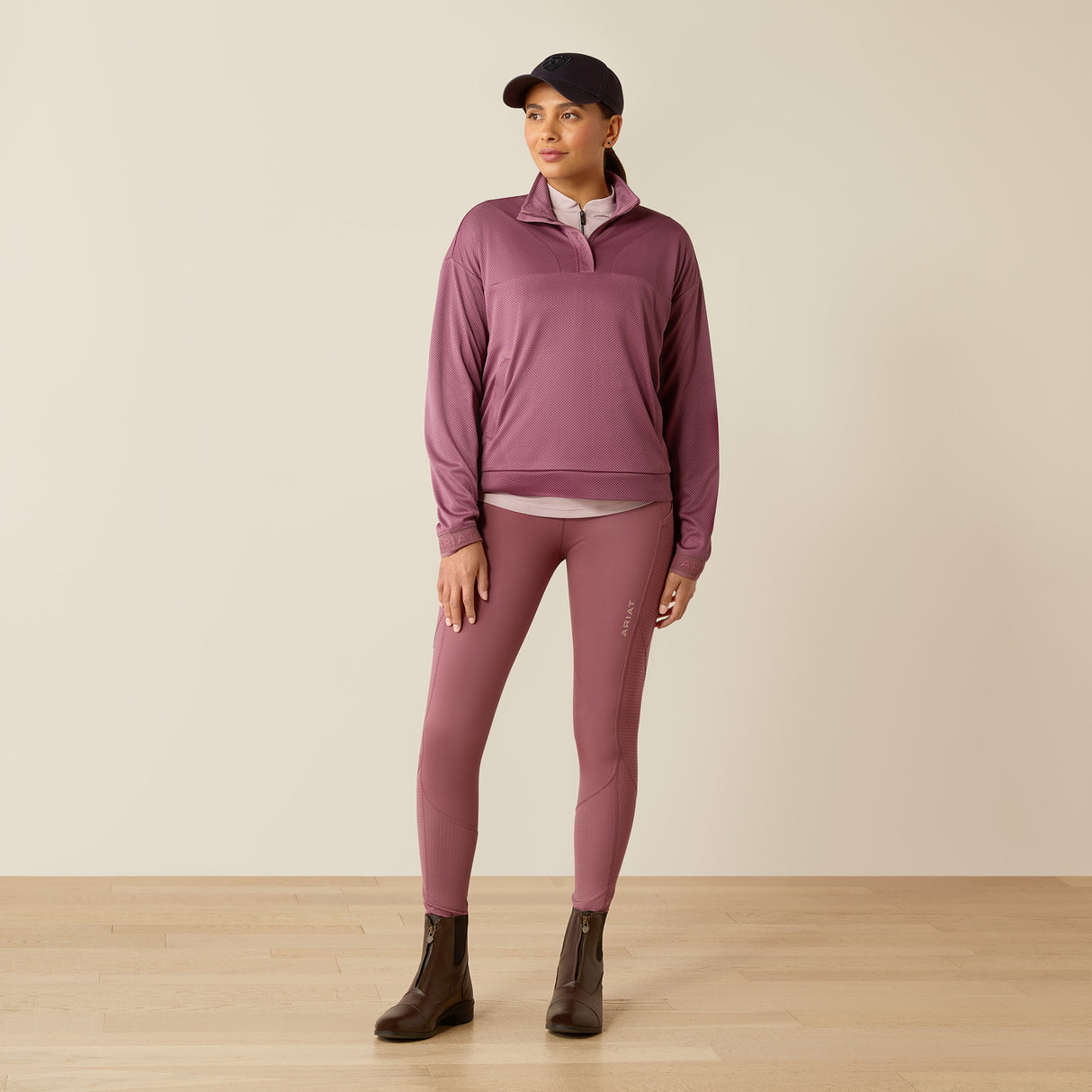 Ariat Women's Breathe Eos Half Grip Recycled Materials Tights #colour_tulipwood