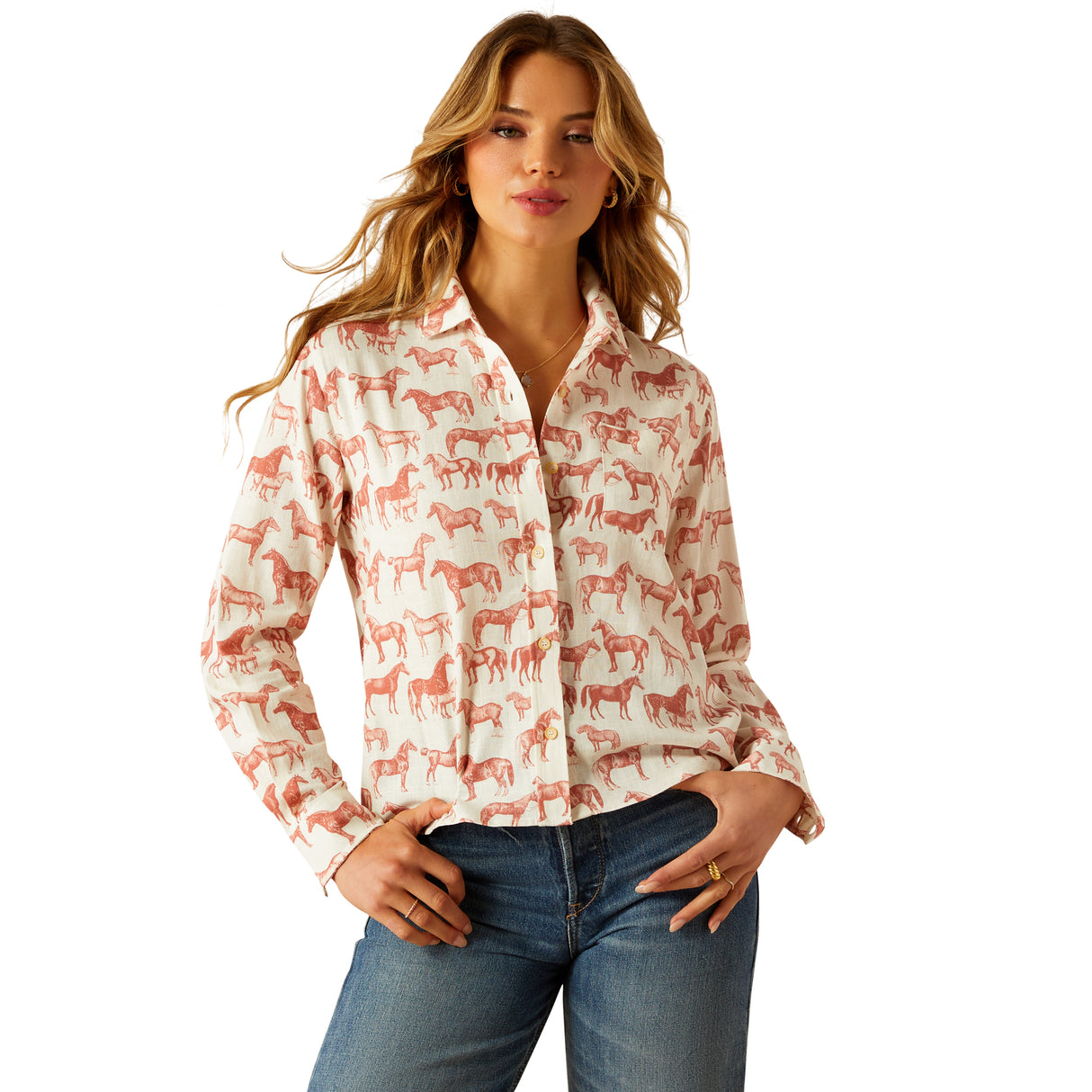Ariat Women's Rudford Shirt #colour_blushing-horse