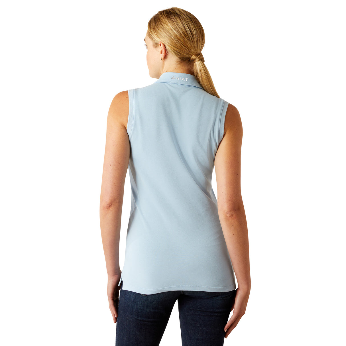 Ariat Women's Prix 3.0 Sleeveless Polo #colour_blue-bell