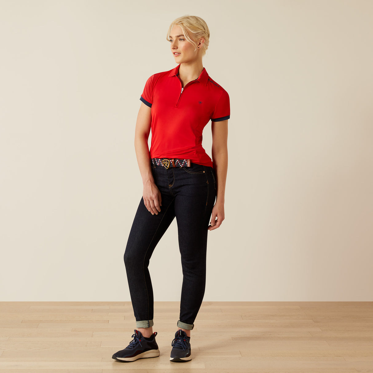 Ariat Women's Bandera Team 1/4 Zip Polo