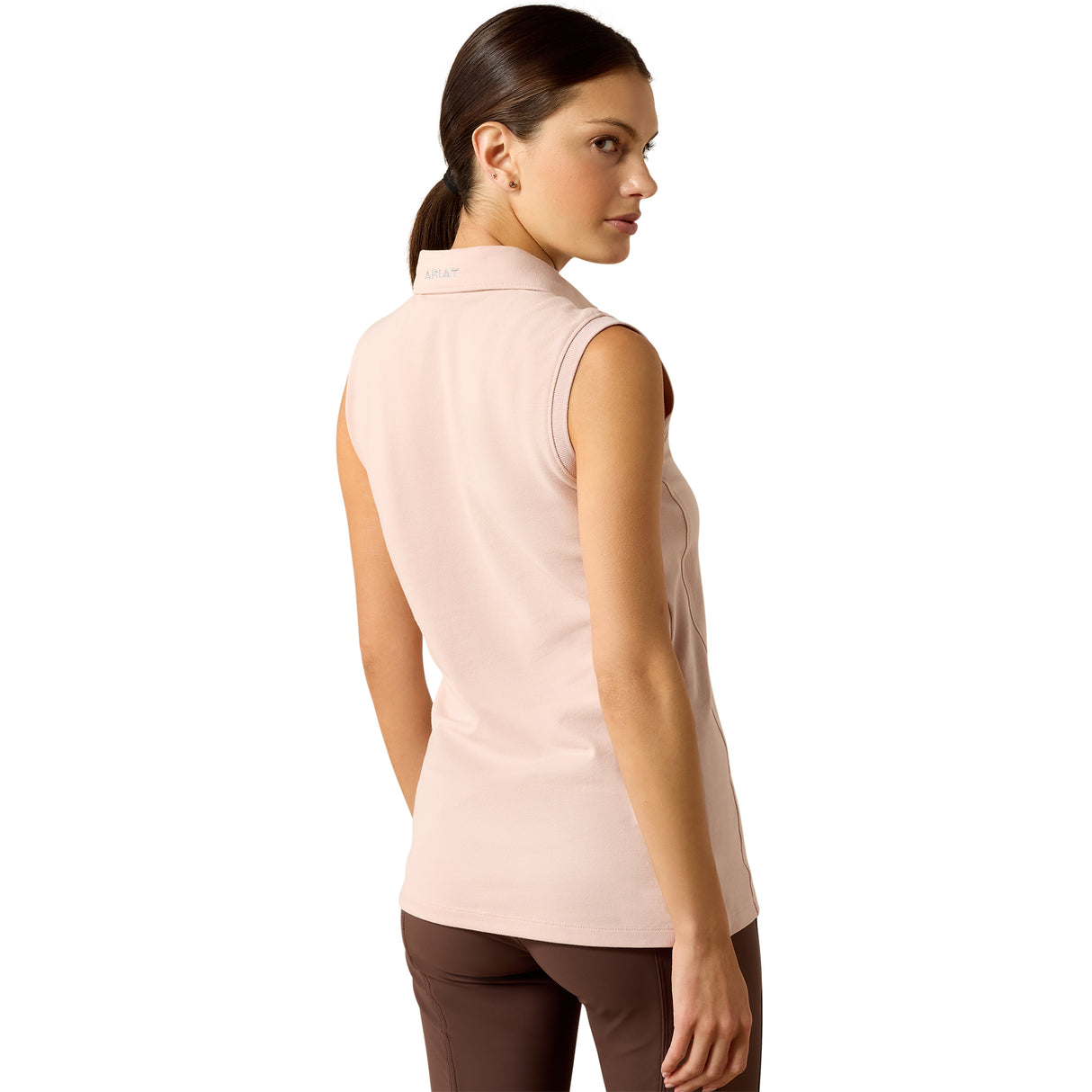 Ariat Women's Prix 3.0 Sleeveless Polo #colour_sepia-rose
