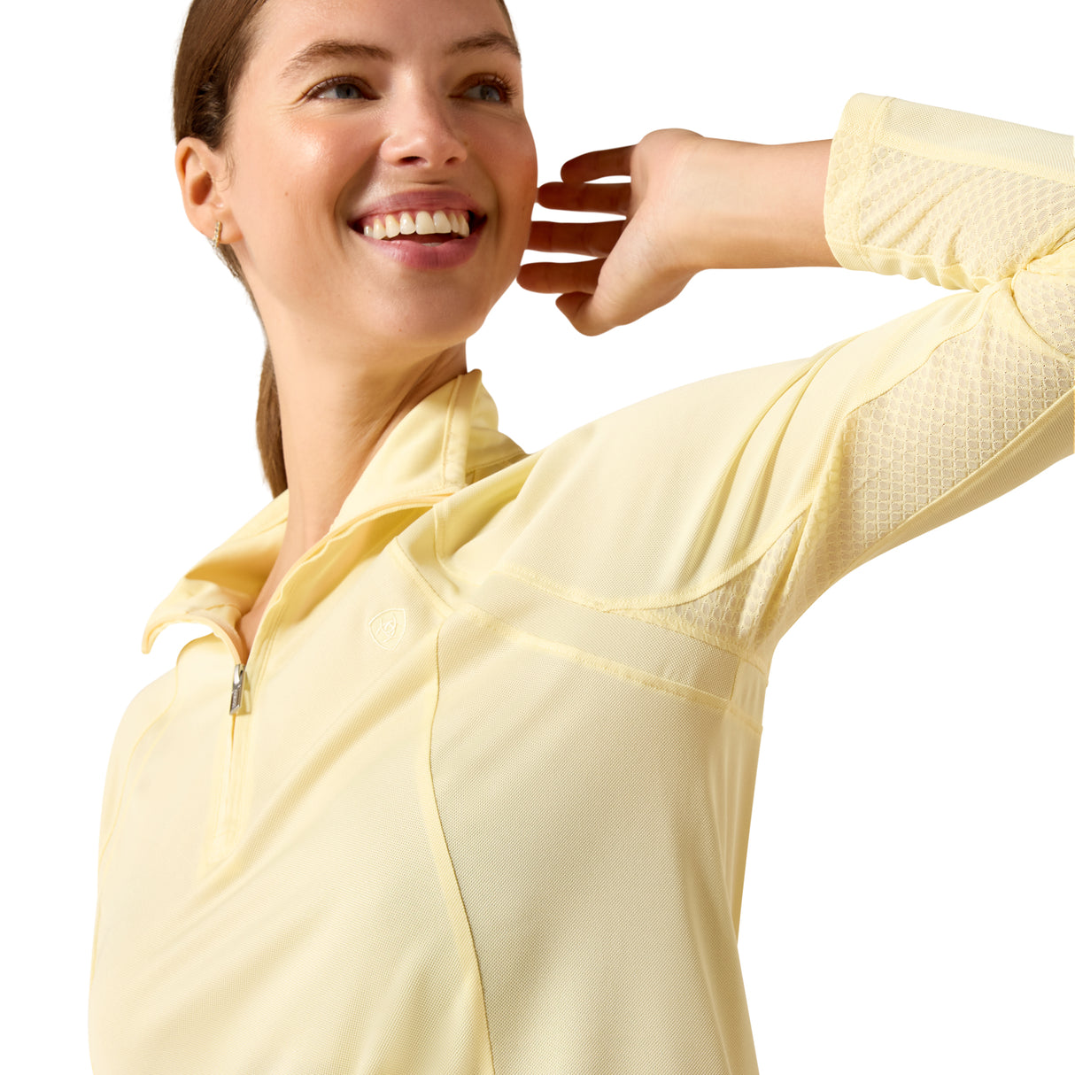 Ariat Women's Sunstopper 3.0 1/4 Zip Baselayer #colour_flan