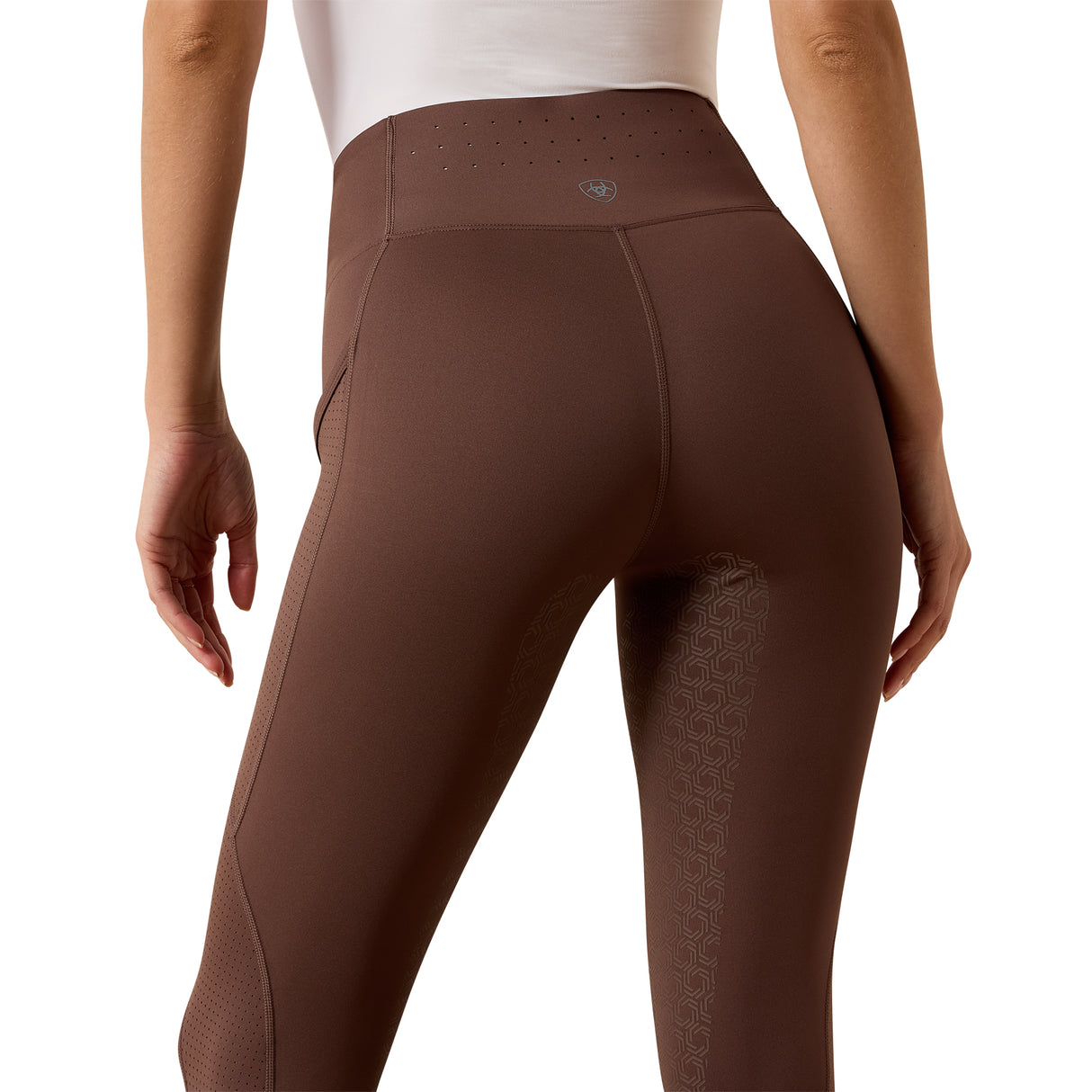 Ariat Women's Breathe Eos Half Grip Recycled Materials Tights #colour_pommel-brown
