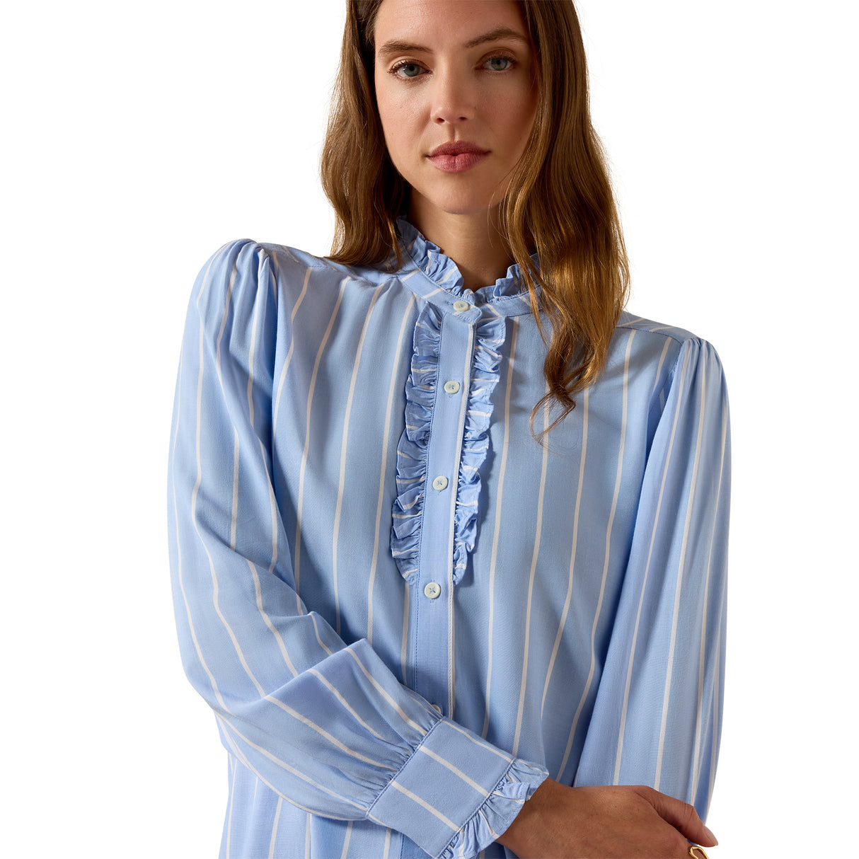Ariat Women's Cricklade Blouse #colour_pacific-blue-stripe
