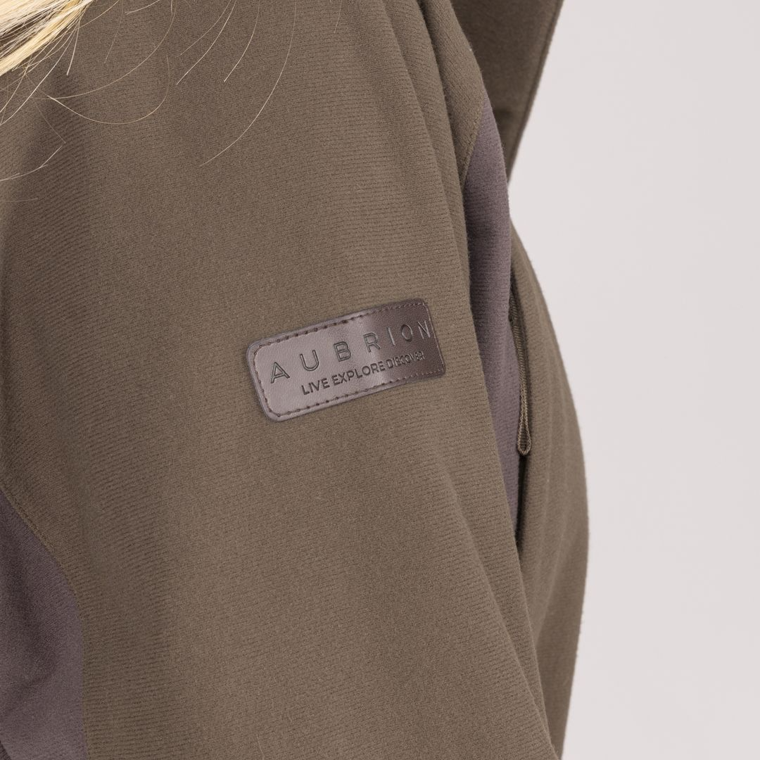 Shires Aubrion Heritage Unisex Full Zip Jacket #colour_dark-olive