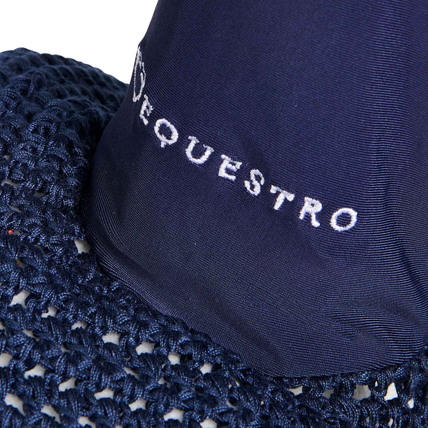 Equestro Knitted Fly Veil With Cordura Fabric #colour_blue