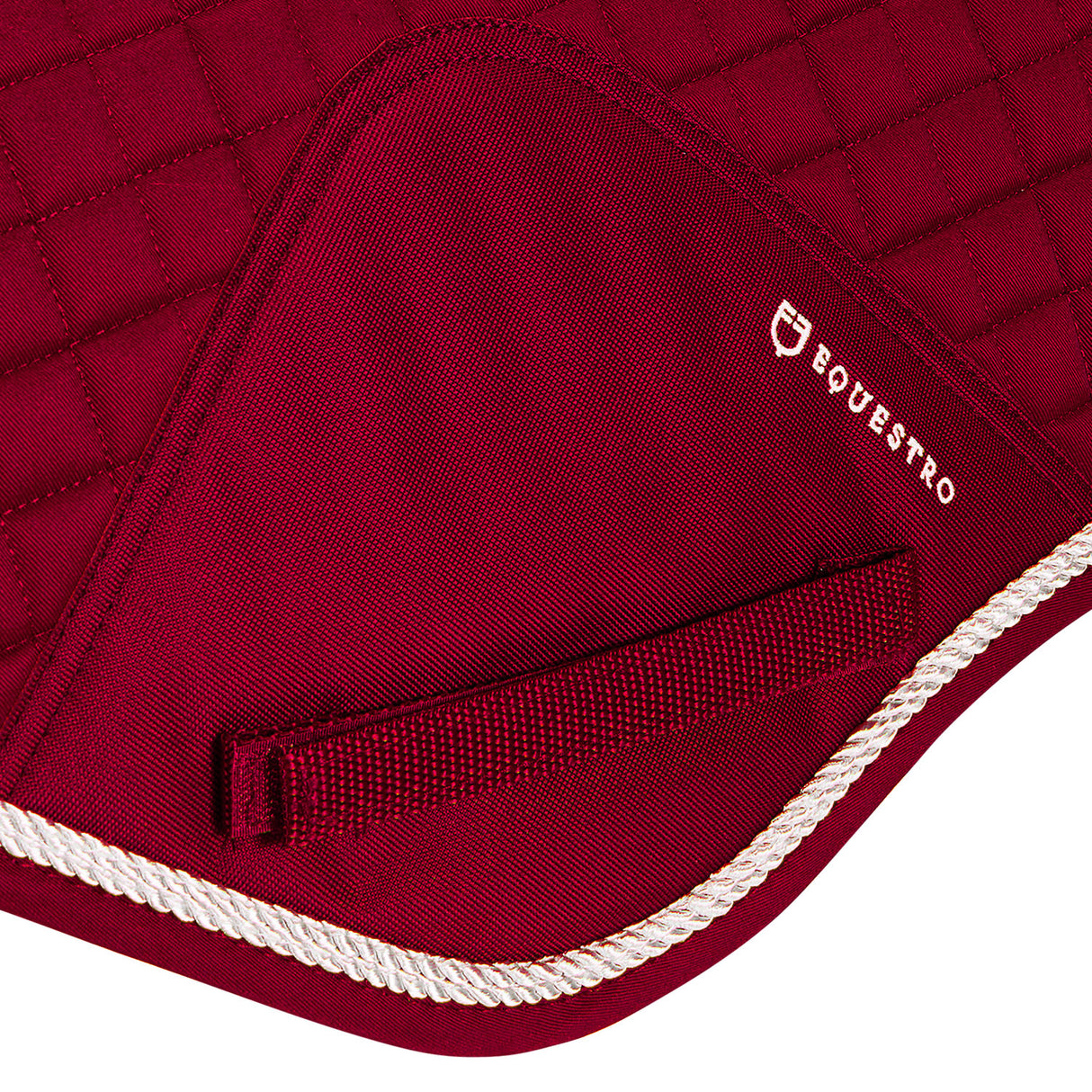 Equestro Shaped Jumping Saddle Pad In Cotton #colour_red