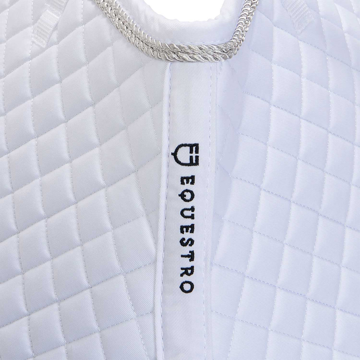 Equestro Shaped Jumping Saddle Pad In Cotton #colour_white