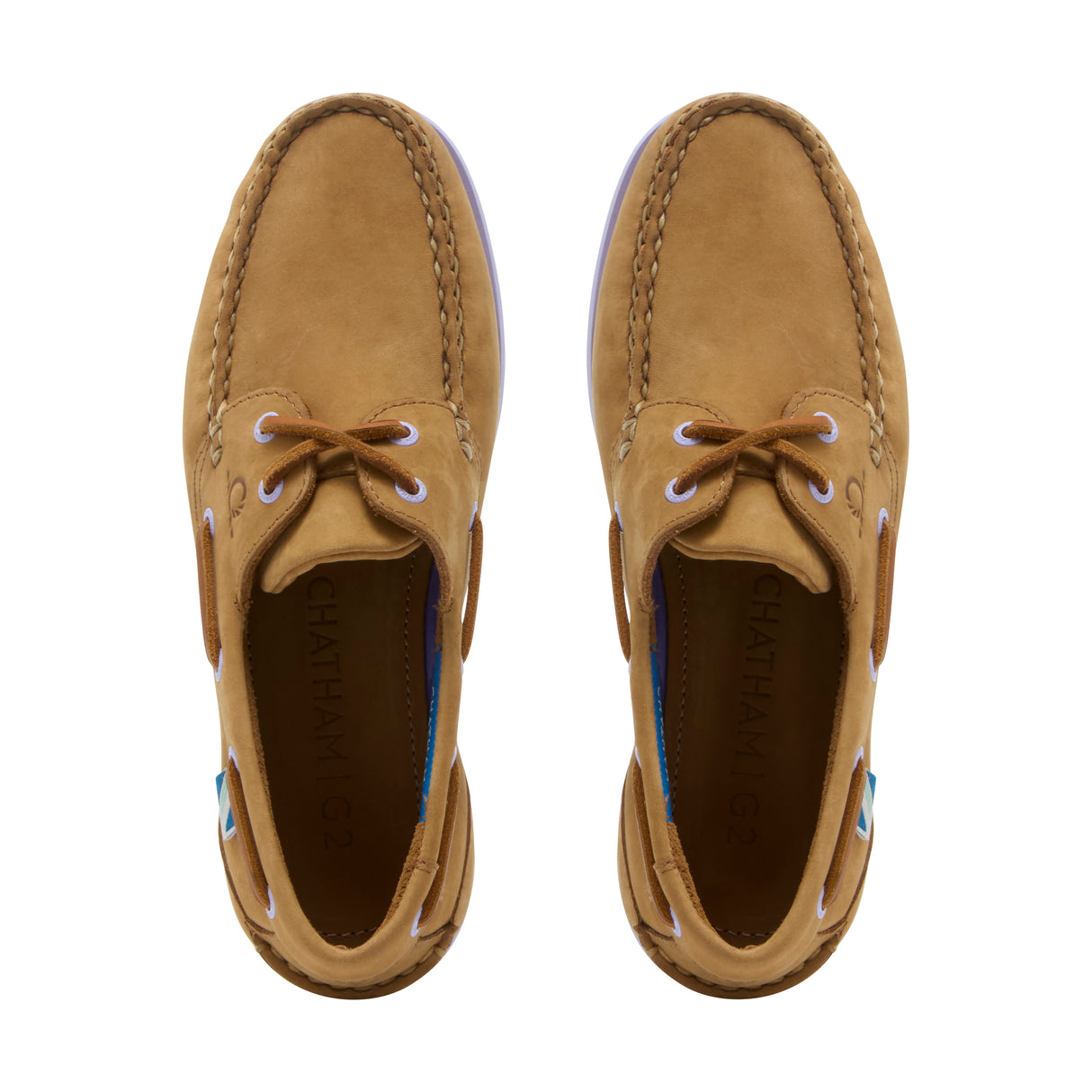 Chatham Ladies Pippa II G2 Leather Boat Shoes #colour_tan-lavender