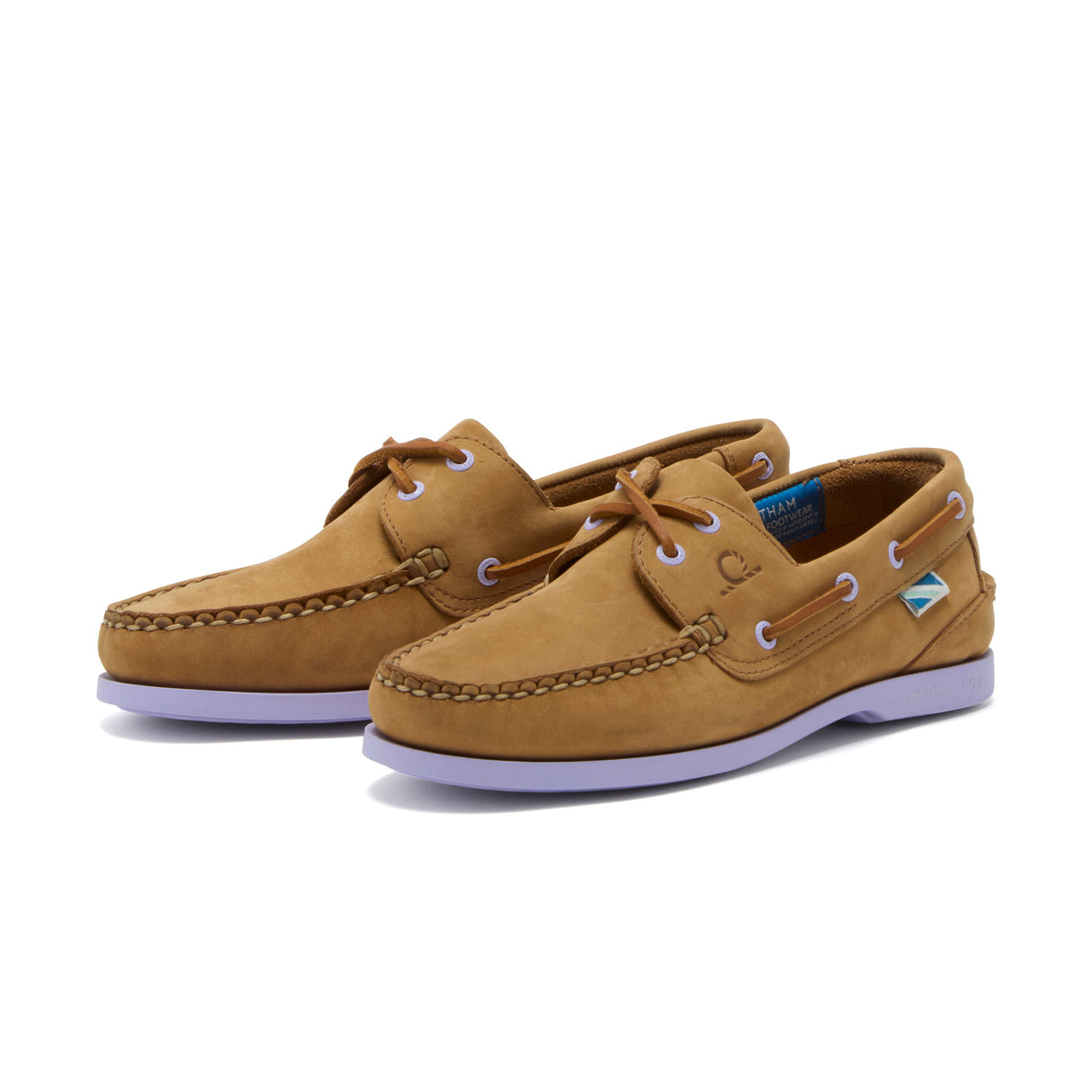 Chatham Ladies Pippa II G2 Leather Boat Shoes #colour_tan-lavender