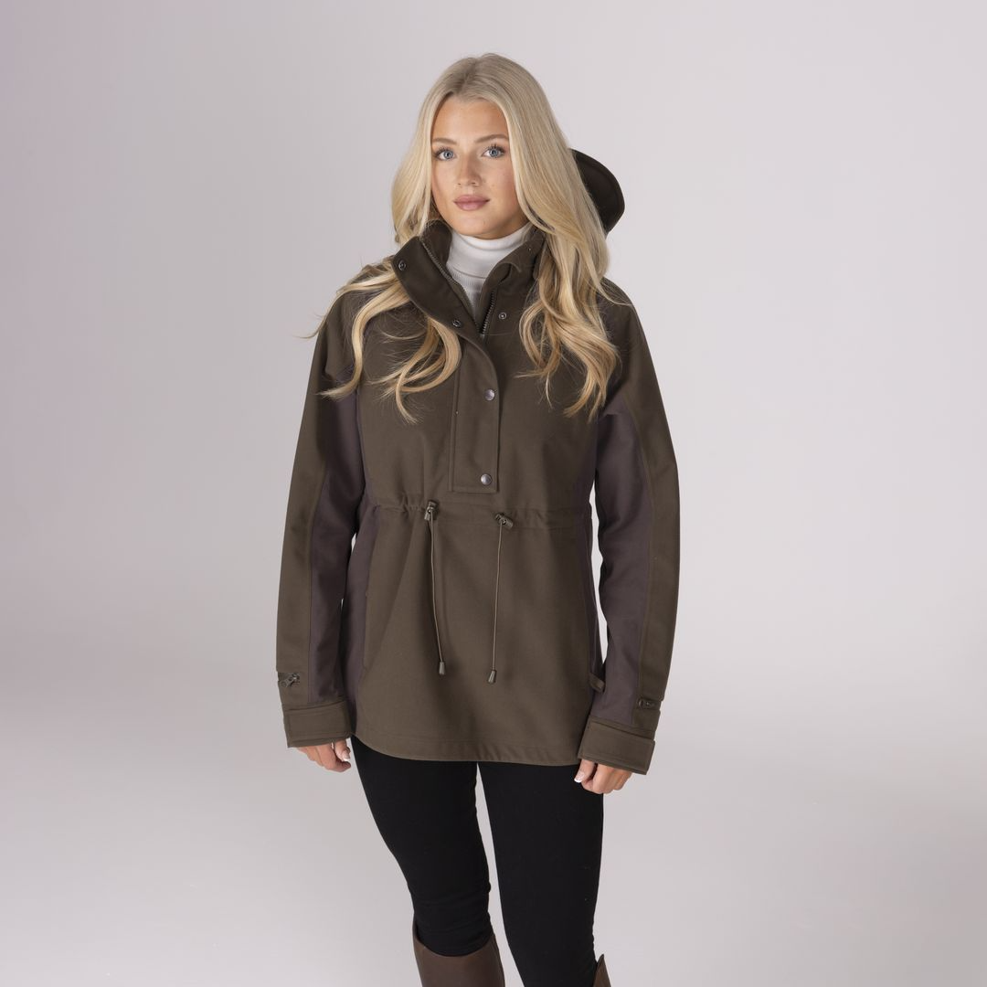 Shires Aubrion Heritage Unisex Quarter Zip Jacket #colour_dark-olive