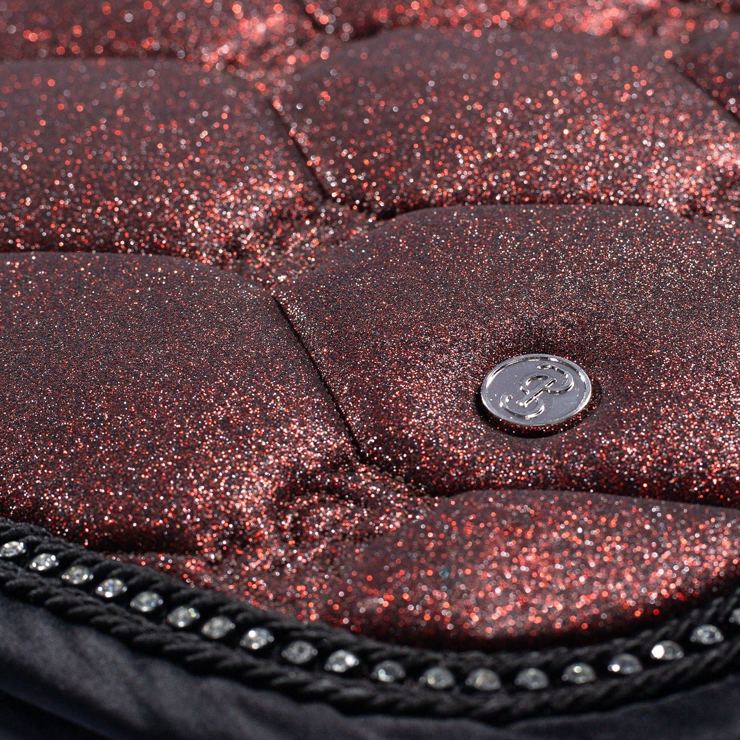PS of Sweden Sparkly Merlot Stardust Dressage Saddle Pad #colour_sparkly-merlot