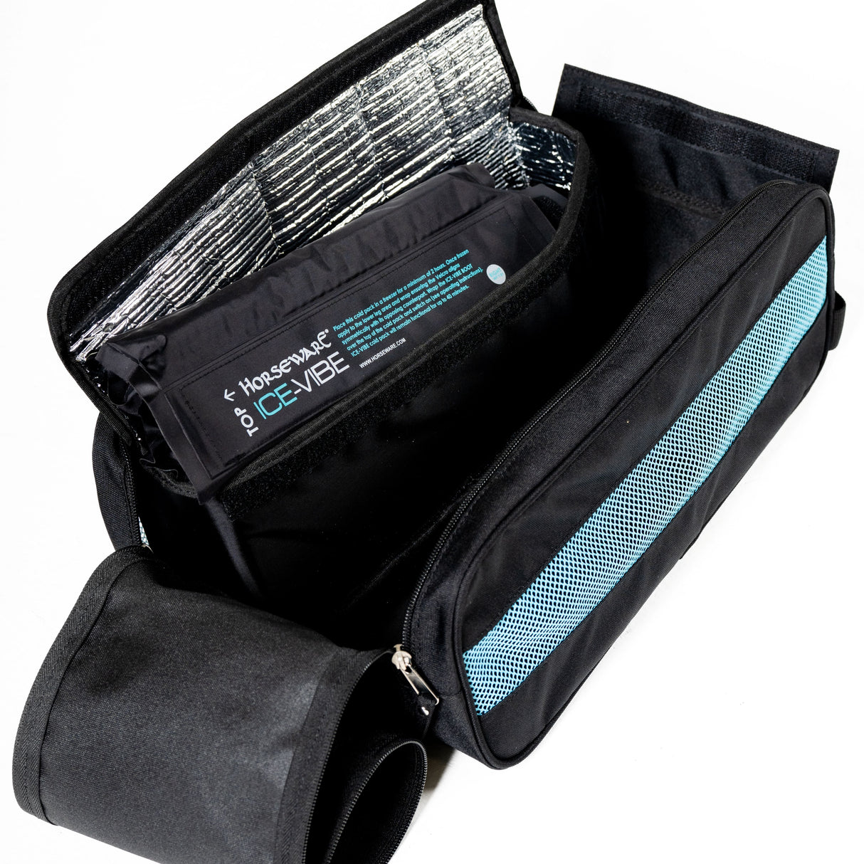 Horseware Ireland Ice-Vibe Leg Wraps #colour_black-aqua