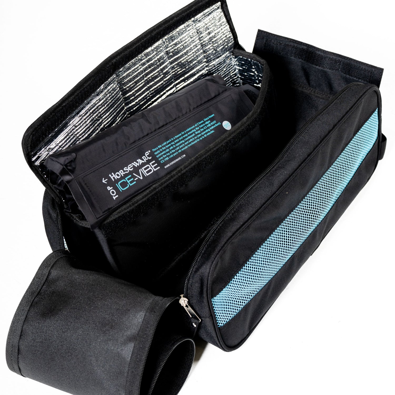 Horseware Ireland Ice-Vibe Leg Wraps #colour_black-aqua