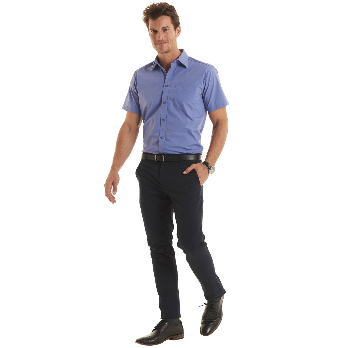 Uneek Men's Short Sleeve Poplin Shirt