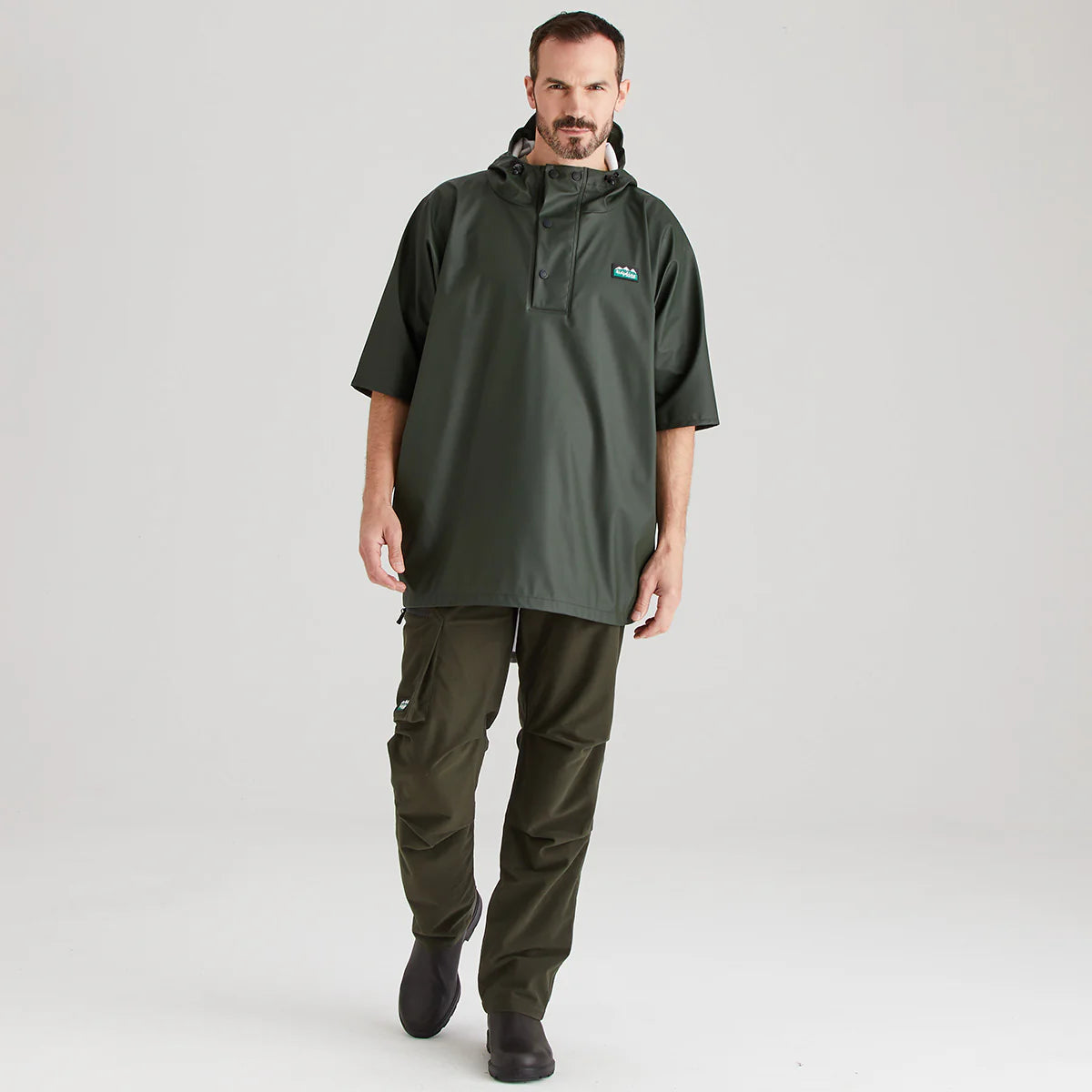 Ridgeline Unisex Poncho #colour_deep-forest