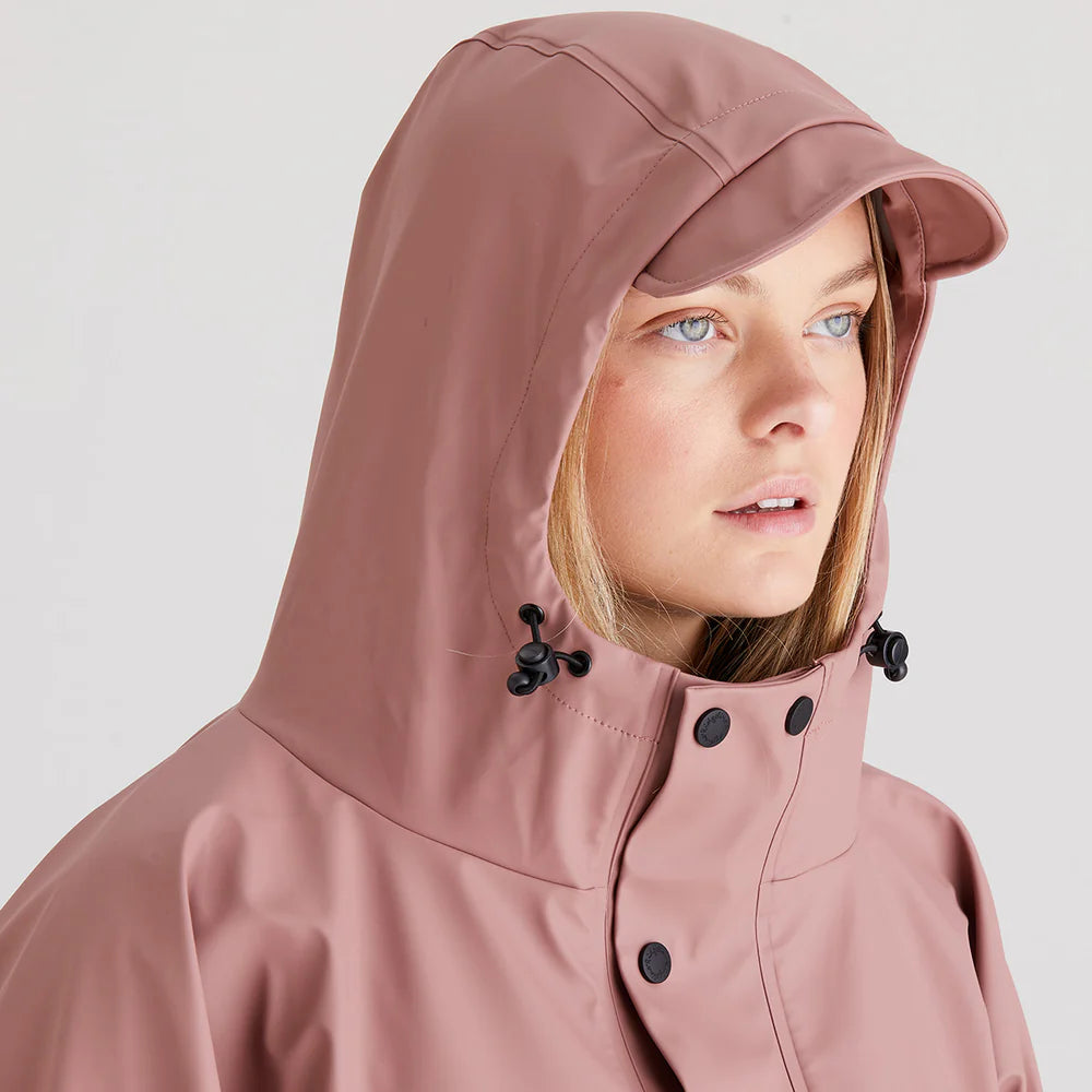 Ridgeline Unisex Poncho #colour_dusky-pink