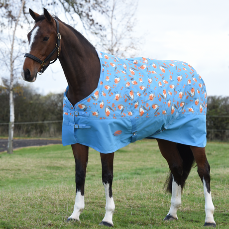 Weatherbeeta Comfitec Tyro Standard Neck Medium Turnout Rug #colour_robin-print