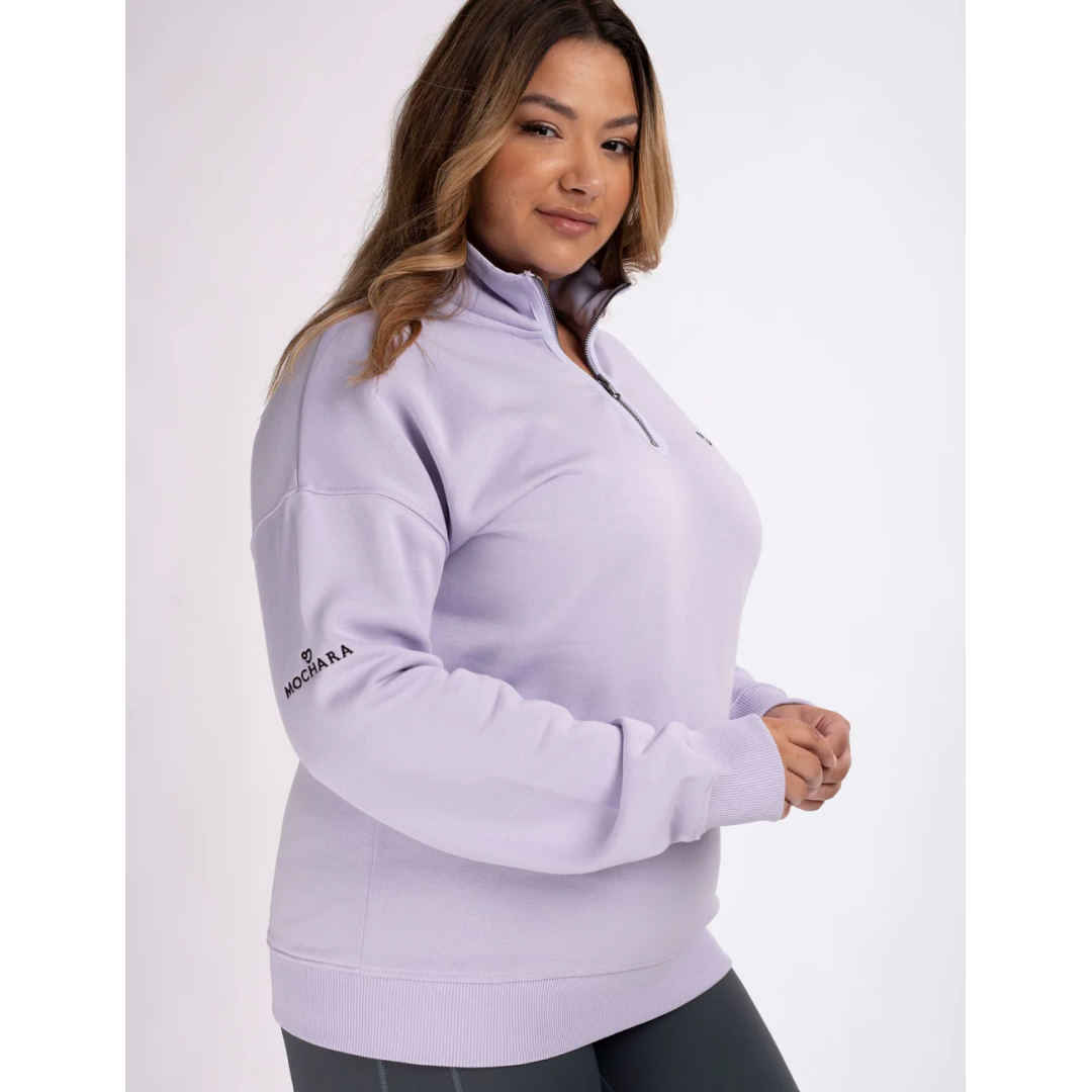 Mochara Half Zip Sweatshirt #colour_lilac