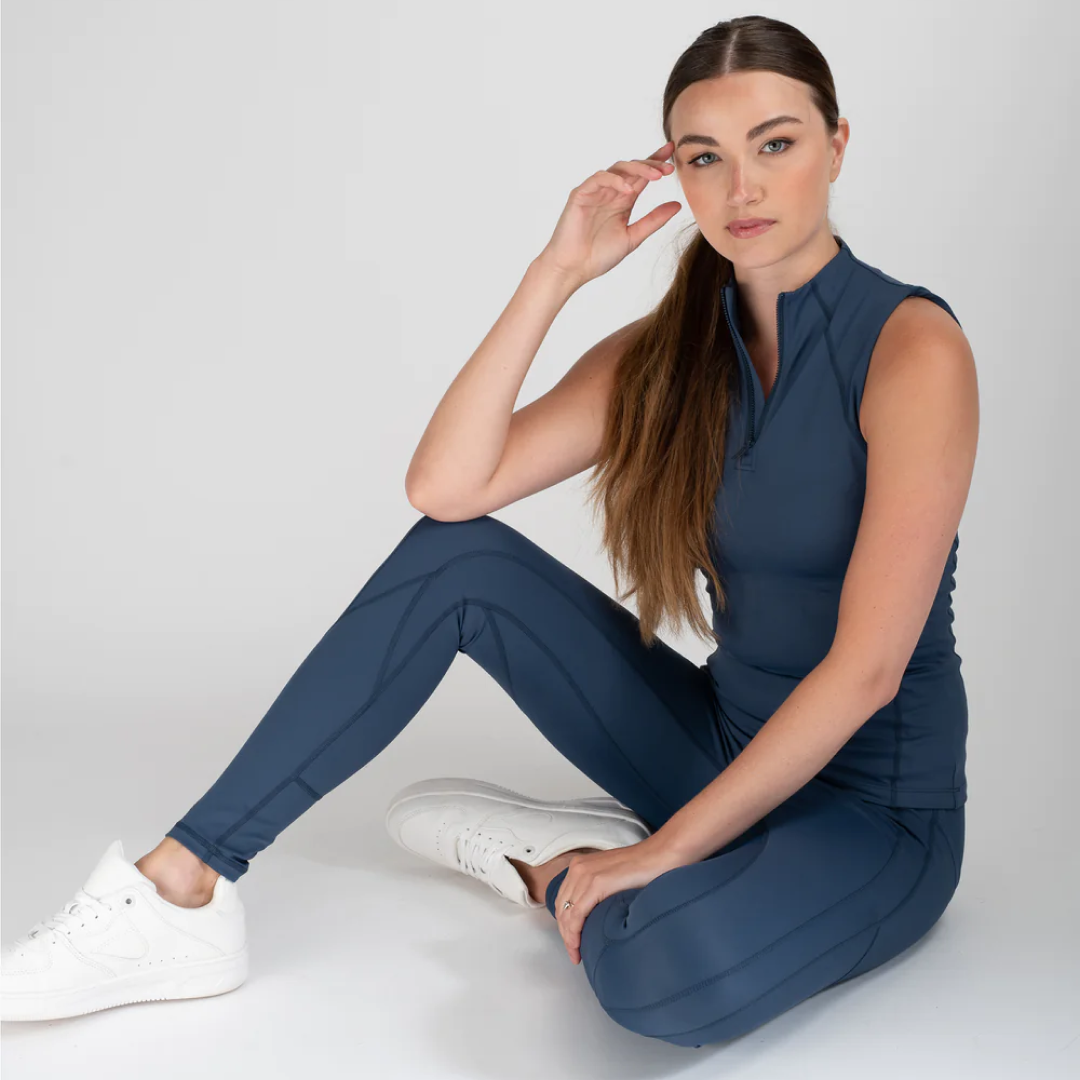 Mochara Recycled Technical Leggings #colour_indigo-blue