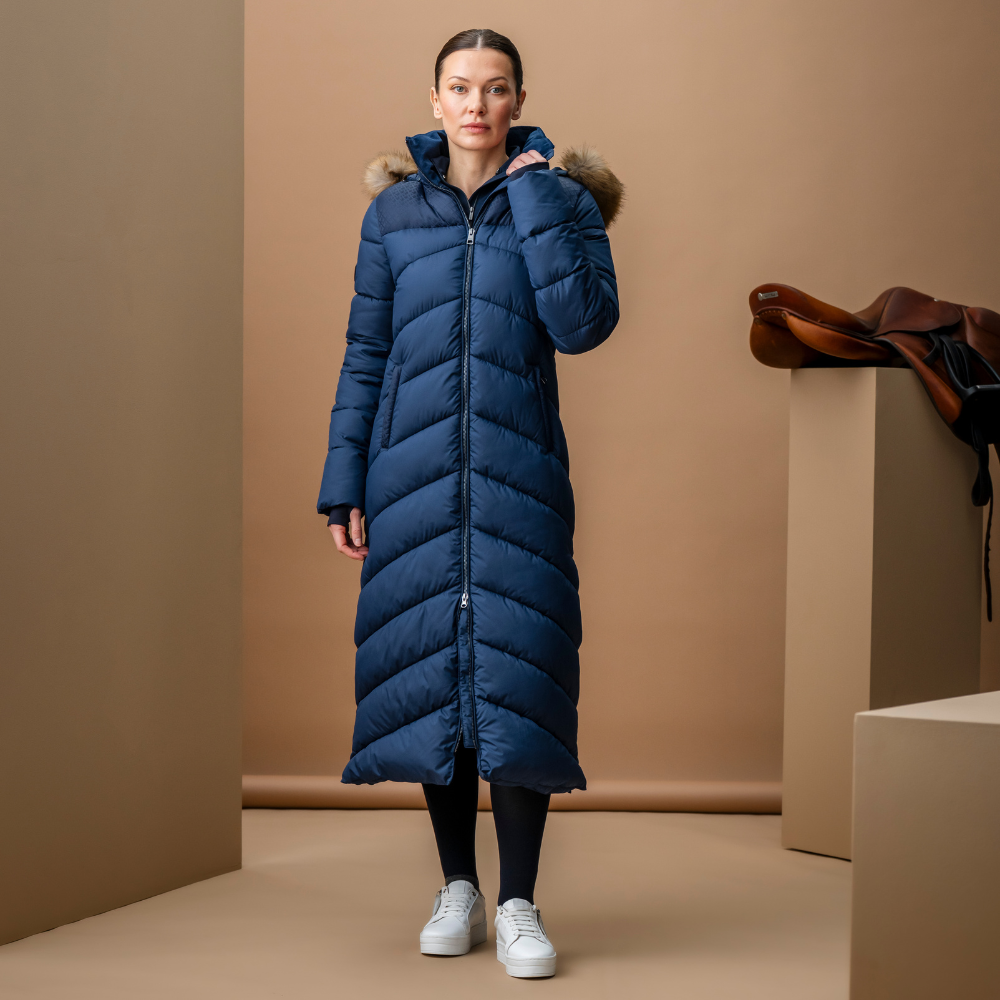 Alessandro Albanese Nivia Ripstop Long Puffer Coat #colour_core-navy