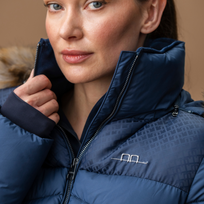 Alessandro Albanese Nivia Ripstop Long Puffer Coat #colour_core-navy