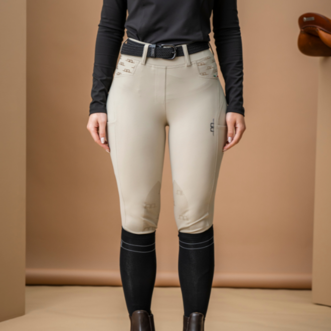 Alessandro Albanese Fina Knee Grip Hybrid Breech #colour_core-beige