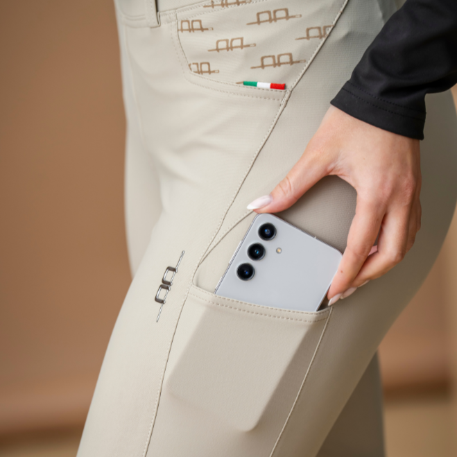 Alessandro Albanese Fina Knee Grip Hybrid Breech #colour_core-beige