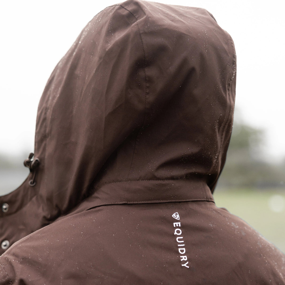 EQUIDRY Women's Bronte Riding Coat with Removable Hood #colour_brown