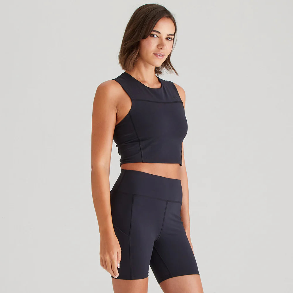 Ridgeline Womens Infinity Crop Top #colour_black