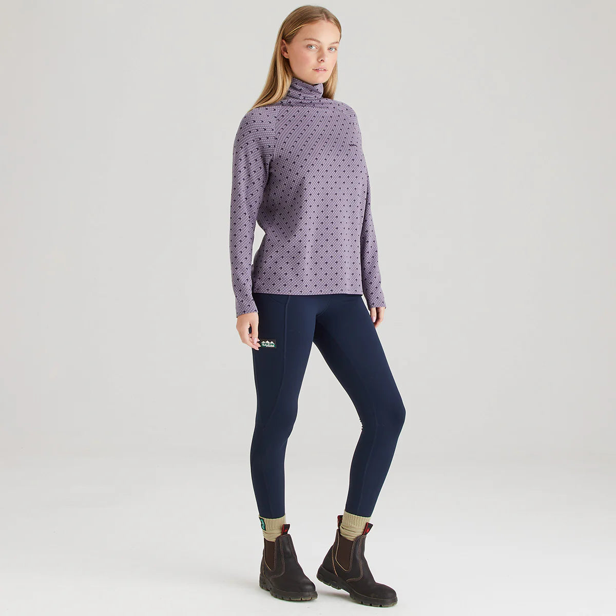 Ridgeline Womens Kelmarsh Top #colour_lilac-print