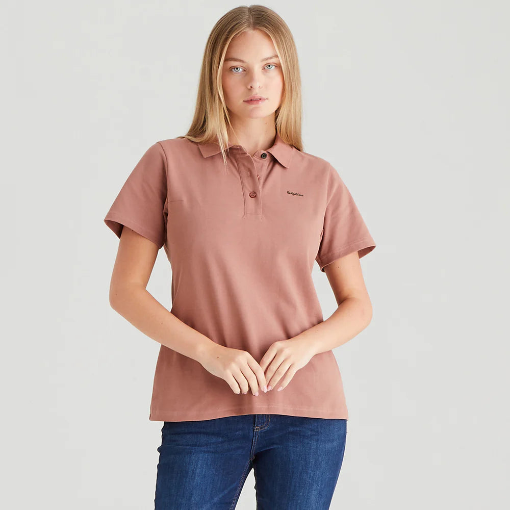 Ridgeline Womens Signature Polo Shirt #colour_dusky-pink