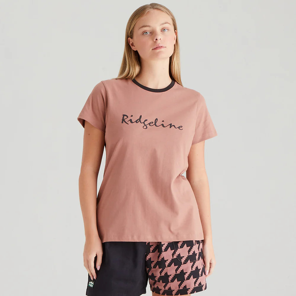 Ridgeline Womens Signature T Shirt #colour_dusky-pink