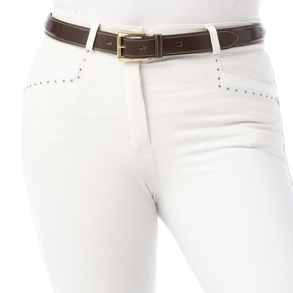 Equitheme Ladies Safir Breeches #colour_white-blue