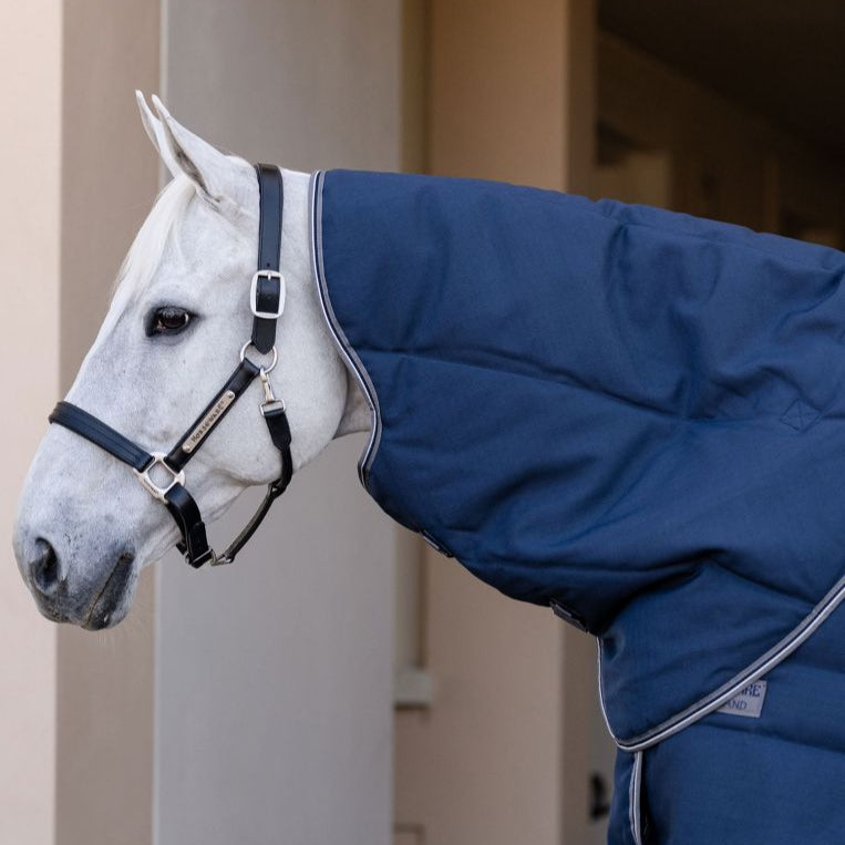 Horseware Ireland Rambo Optimo 400g Plus Stable Rug #colour_navy-thunderstorm-grey-silver