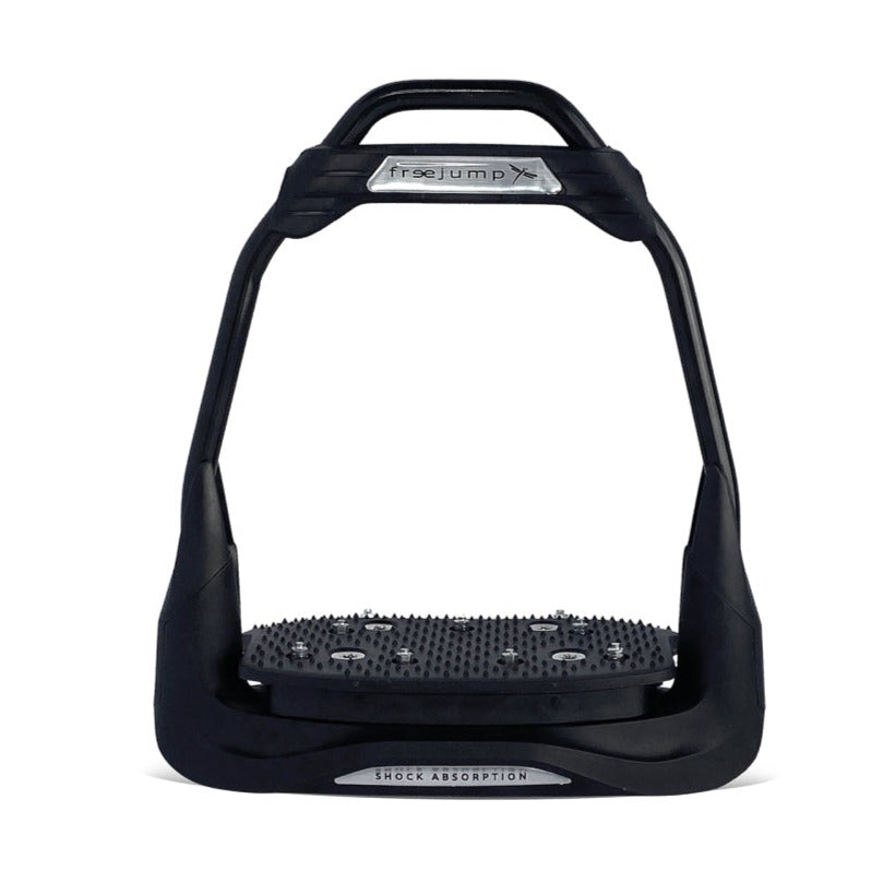 Freejump Stirrups Air S Full Black Flat Footbed Right Eye Black Silver