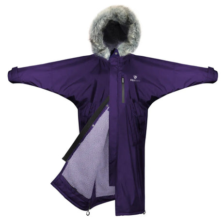 EQUIDRY Women's Thick Fleece Evolution Faux Fur Hood #colour_purple-purple
