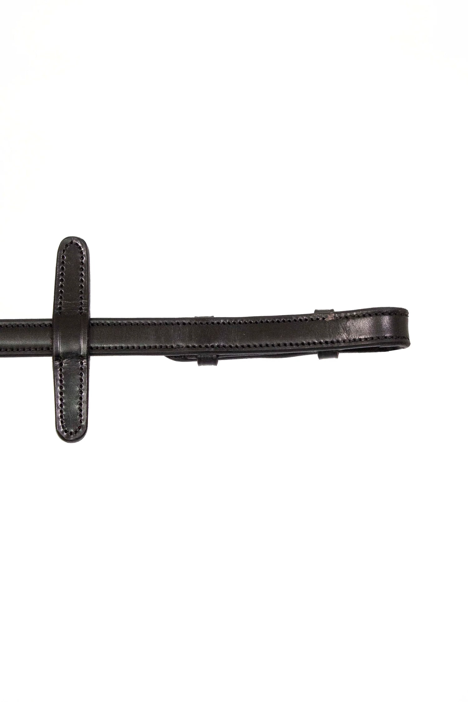 Henry James BioThane Bio Grip Hybrid Rubber Reins with Leather Stoppers #colour_black