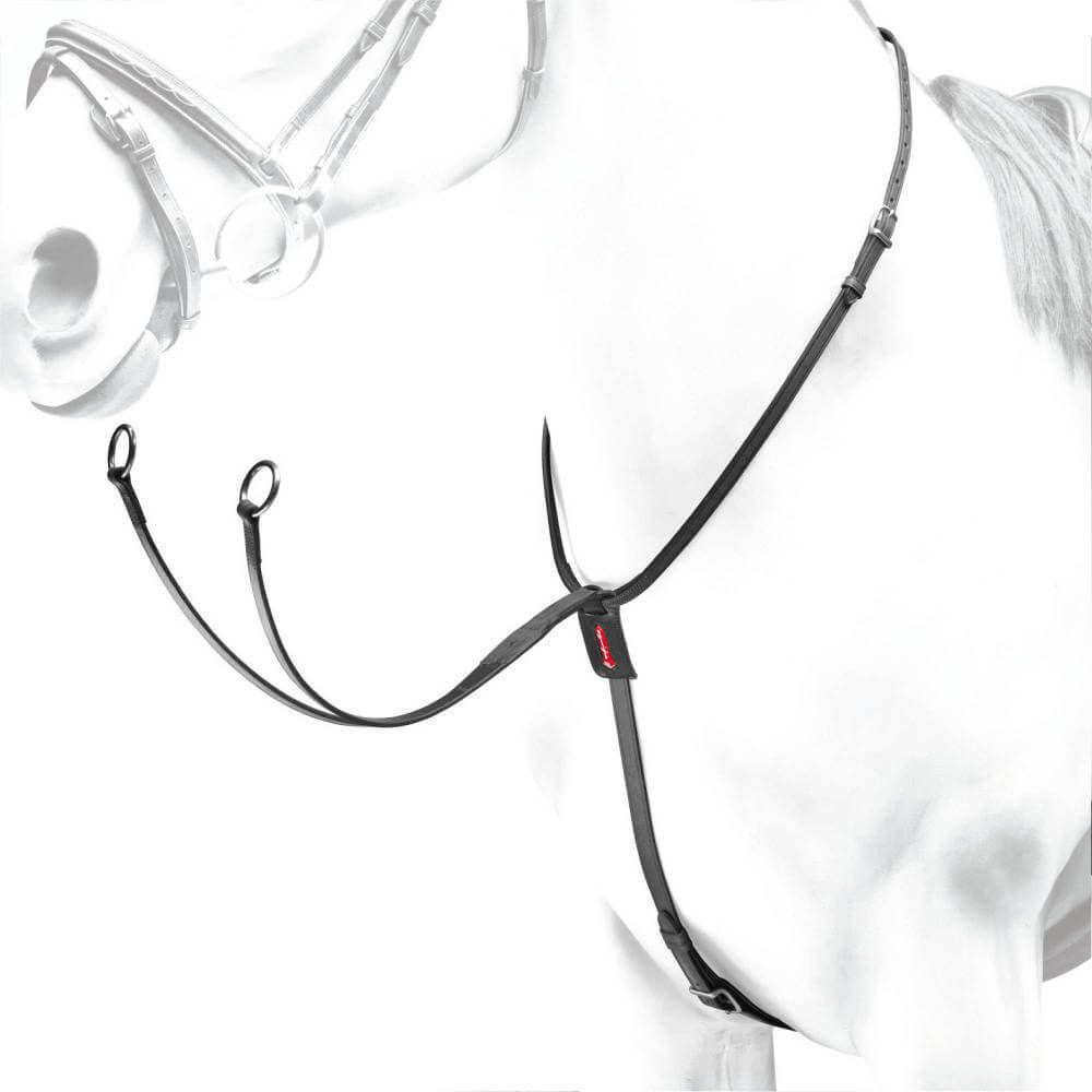 Equipe Leather Martingale with Silver Fittings_#Colour_black