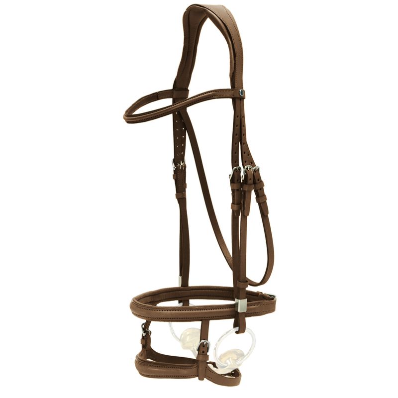 Stubben 2700 Pro-Jump Tandem Noseband Snaffle Bridle #colour_ebony-ebony