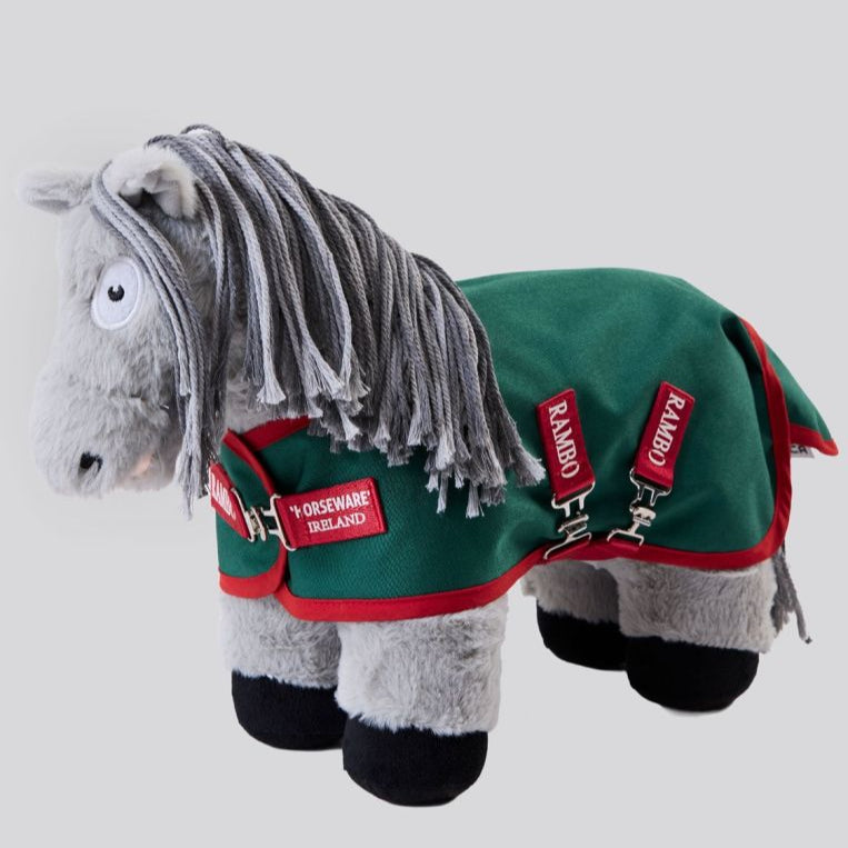 Horseware Ireland Crafty Ponies Rambo Original Turnout Rug #colour_green-red