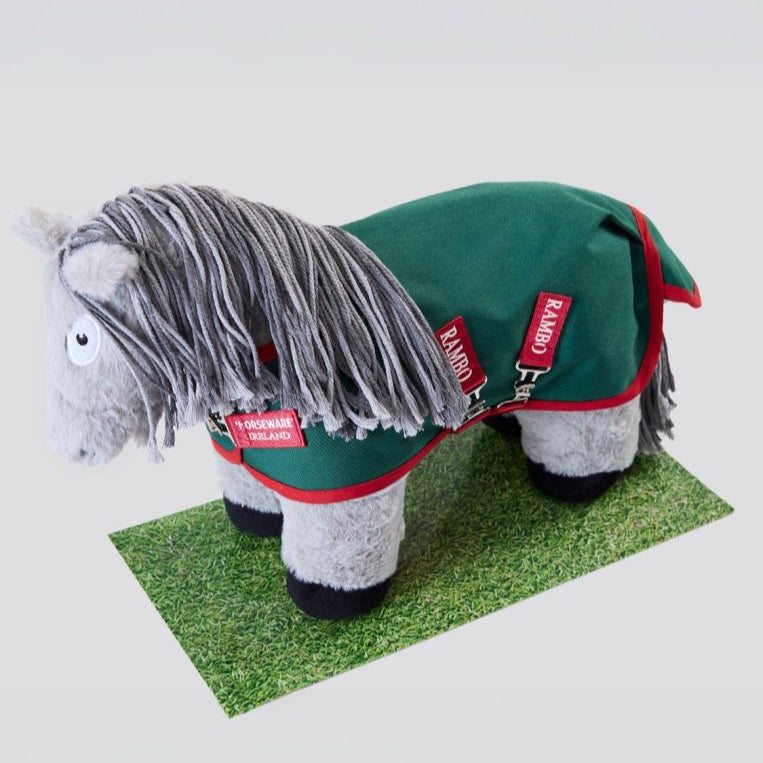 Horseware Ireland Crafty Ponies Rambo Original Turnout Rug #colour_green-red