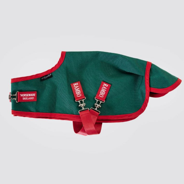 Horseware Ireland Crafty Ponies Rambo Original Turnout Rug #colour_green-red