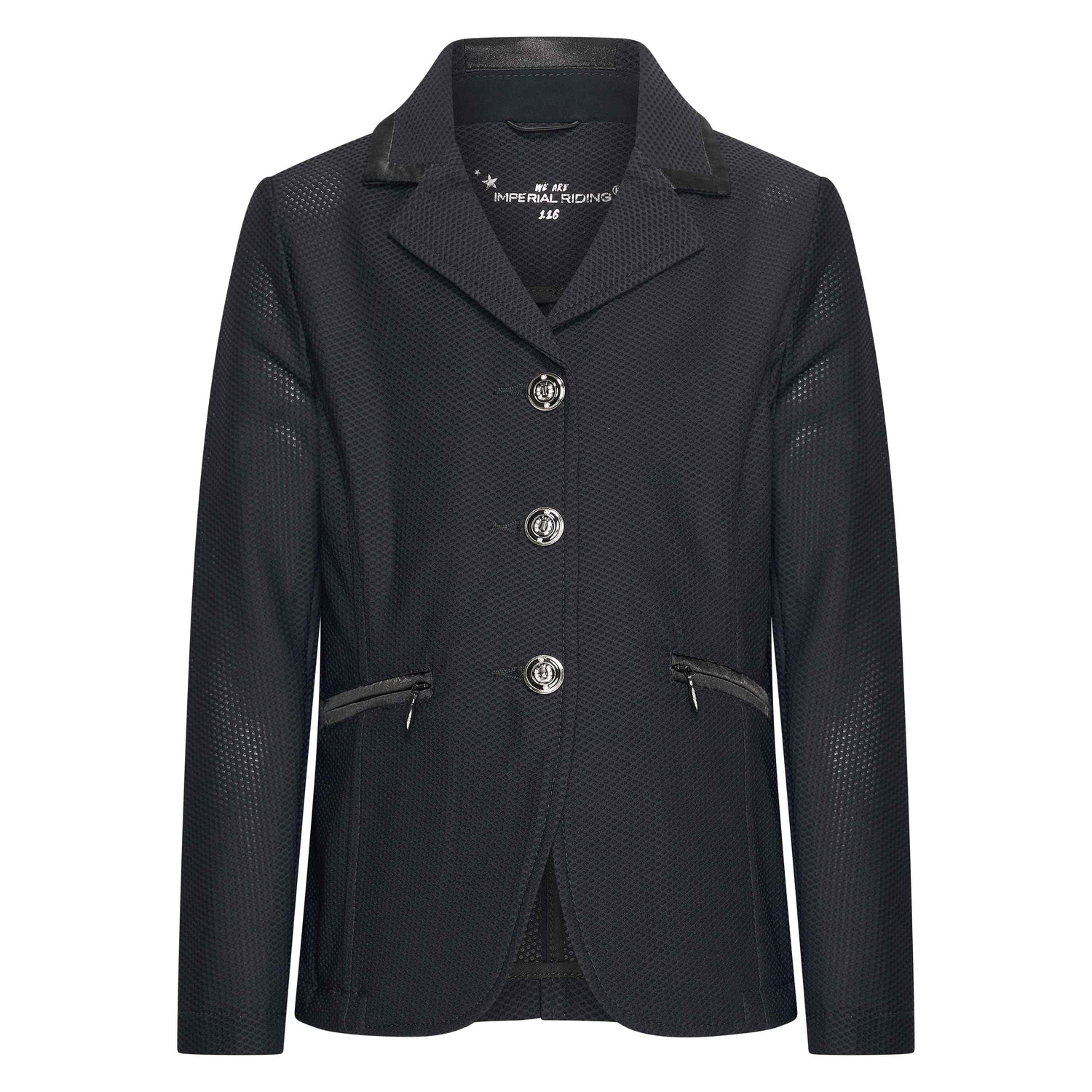 Imperial Riding Air Meshy Children's Competition Jacket #Colour_black