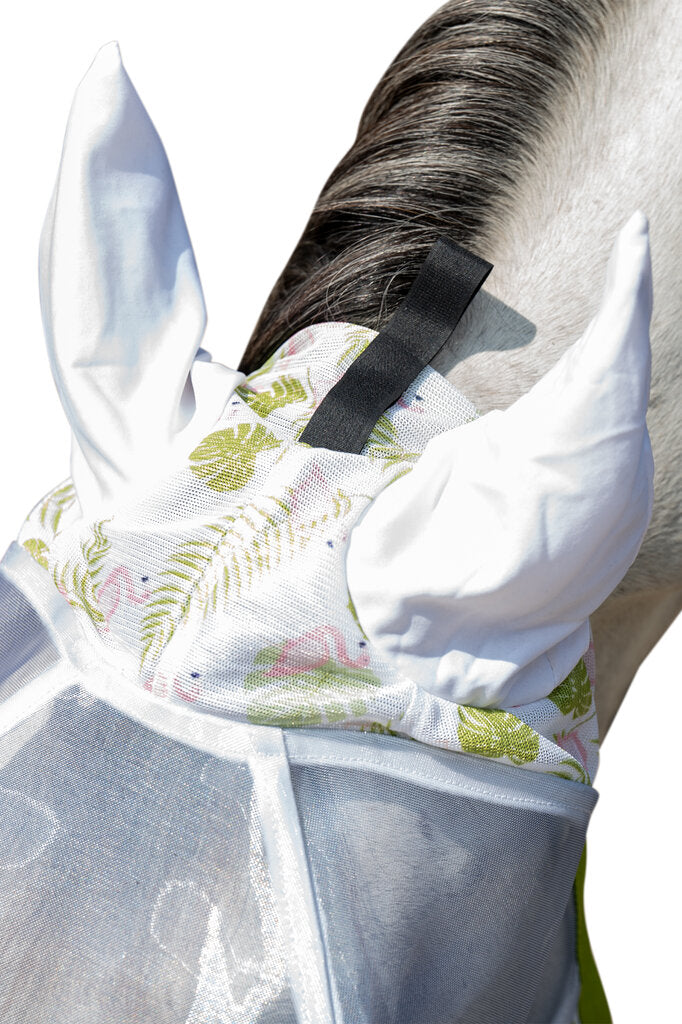 HKM Fly Protection Mask -Flamingo- #colour_green/pink